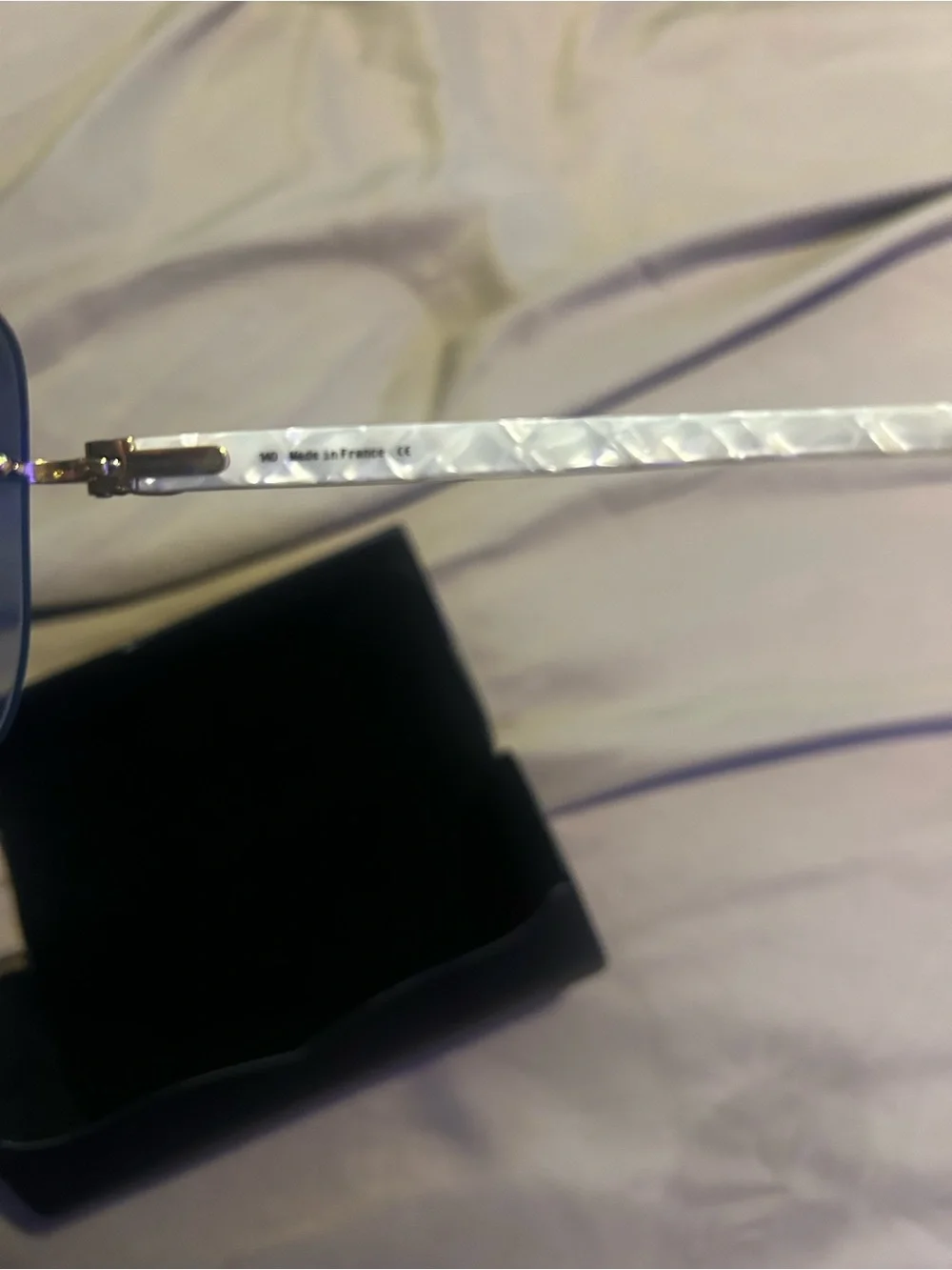 Cartier Rimless Sunglasses with Black Gradient Lenses and Gold Accents